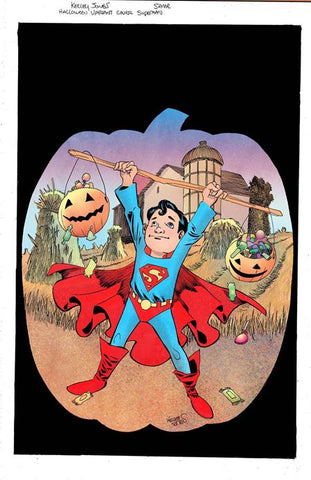 SUPERMAN #19 COVER E KELLEY JONES TRICK OR TREAT CARD STOCK VARIANT